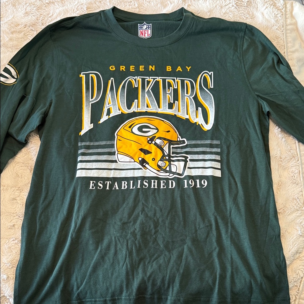 NFL Green Bay Packers Dark Green Long Sleeve Tee